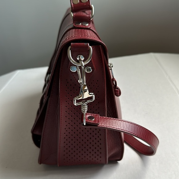 Proenza Schouler medium PS1 leather satchel bag in burgundy color - Picture 4 of 10